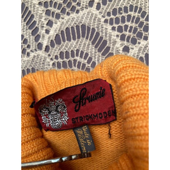 Vintage 70s Sweater 1970s Chevron Wool Strickmoden Western Germany Size Medium - Picture 7 of 8